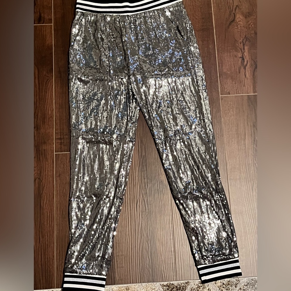 Lux sequins elastic joggers